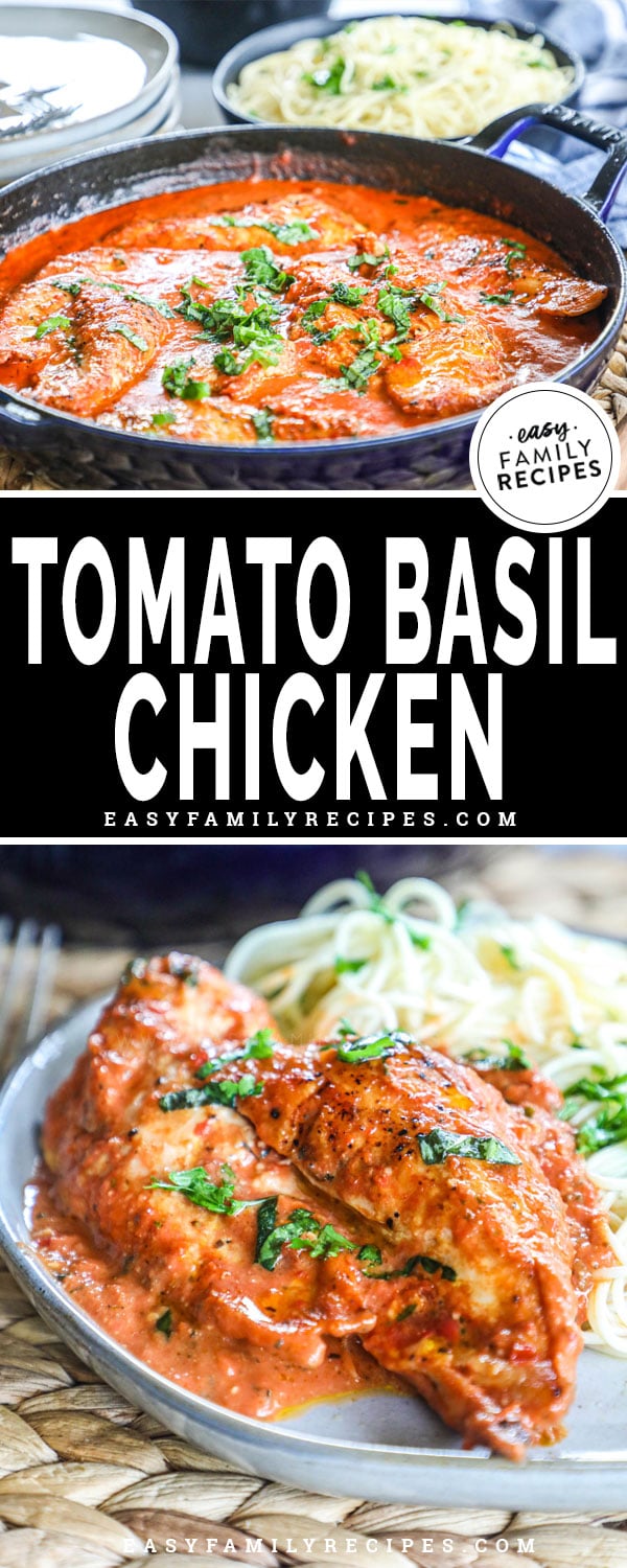 Chicken breast in tomato basil cream sauce