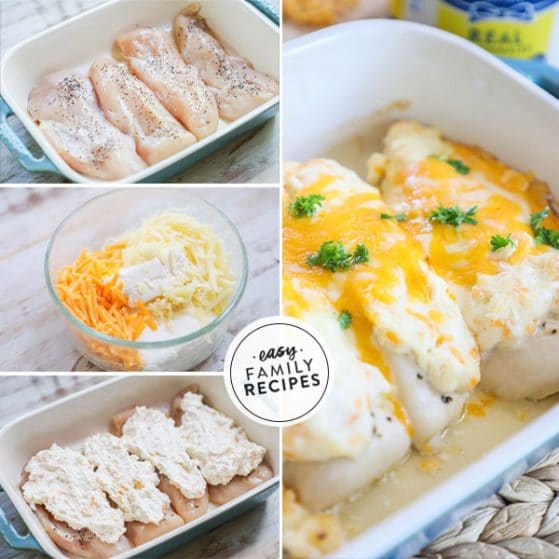 step by step for making baked chicken with cheese