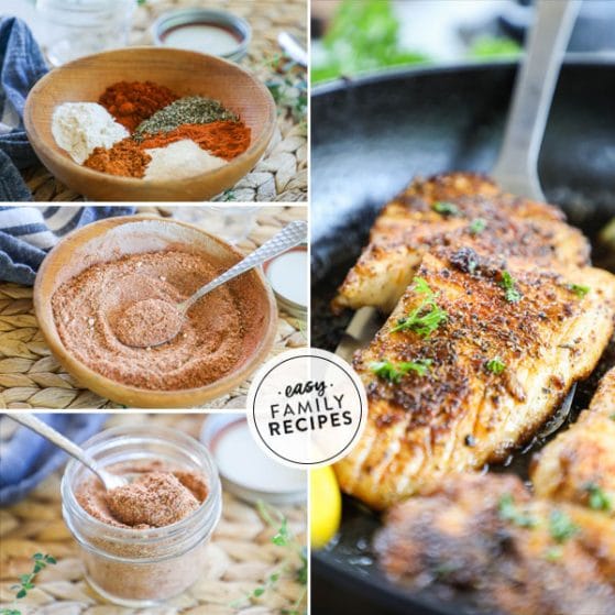 step by step for making seasoning mix for blackened fish