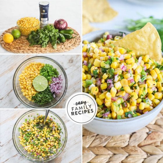 Steps for making corn salsa recipe from chipotle