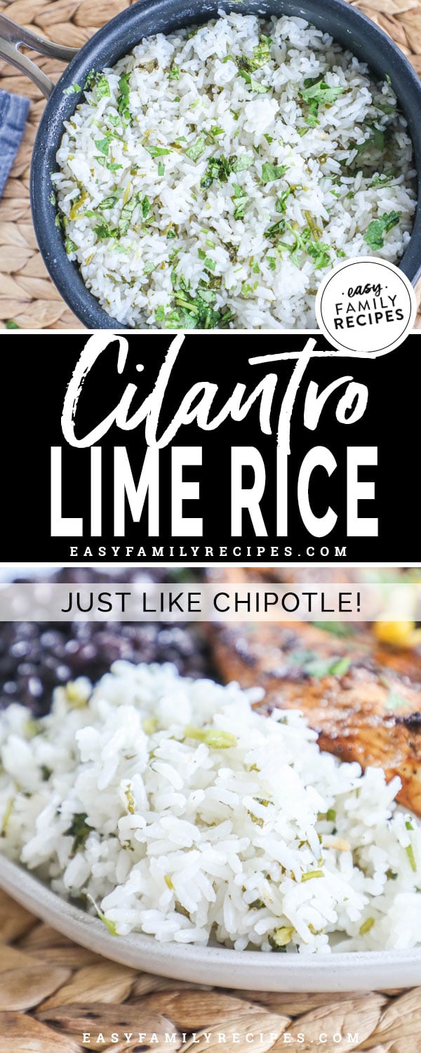 Cilantro Lime Rice with chicken on a plate
