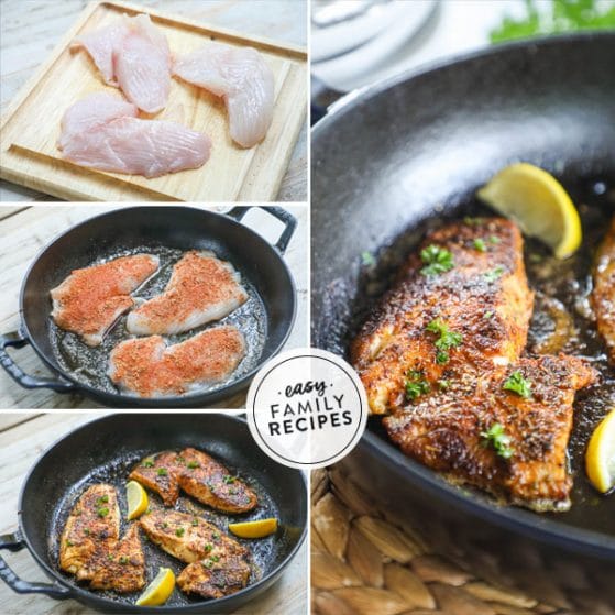 Step by step how to make blackened fish