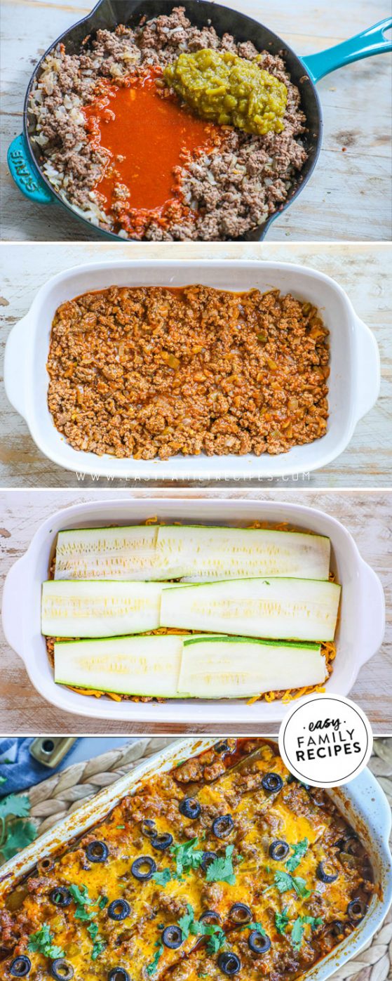 Beef Enchilada Casserole with Zucchini · Easy Family Recipes