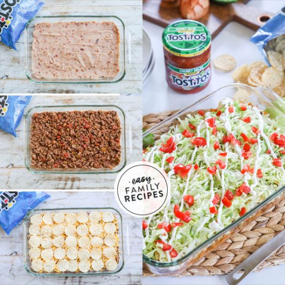 Step by step for making Taco Casserole