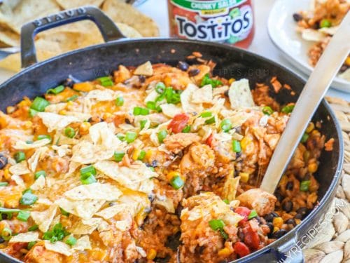 Easy One Pan Chicken Burrito Recipe & Always Pan Review - The Styled Press