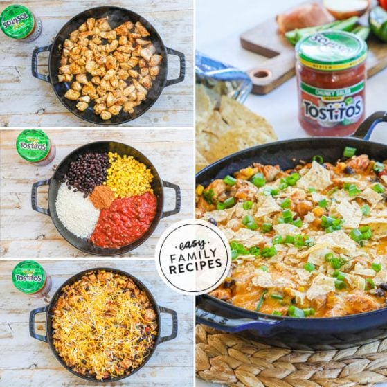 Step by step for making Chicken Burrito Skillet