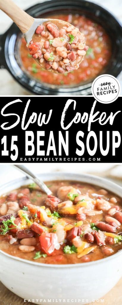 Slow Cooker 15 Bean Soup · Easy Family Recipes