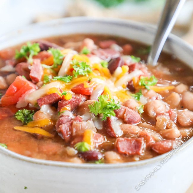 Slow Cooker 15 Bean Soup · Easy Family Recipes