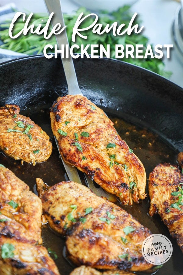 Chile Lime Chicken Breast cooked in skillet