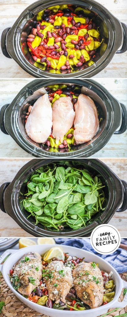 Crock Pot Greek Style Chicken {with Veggies!} · Easy Family Recipes