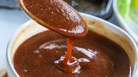 Homemade BBQ sauce easy in a bowl with no cooking