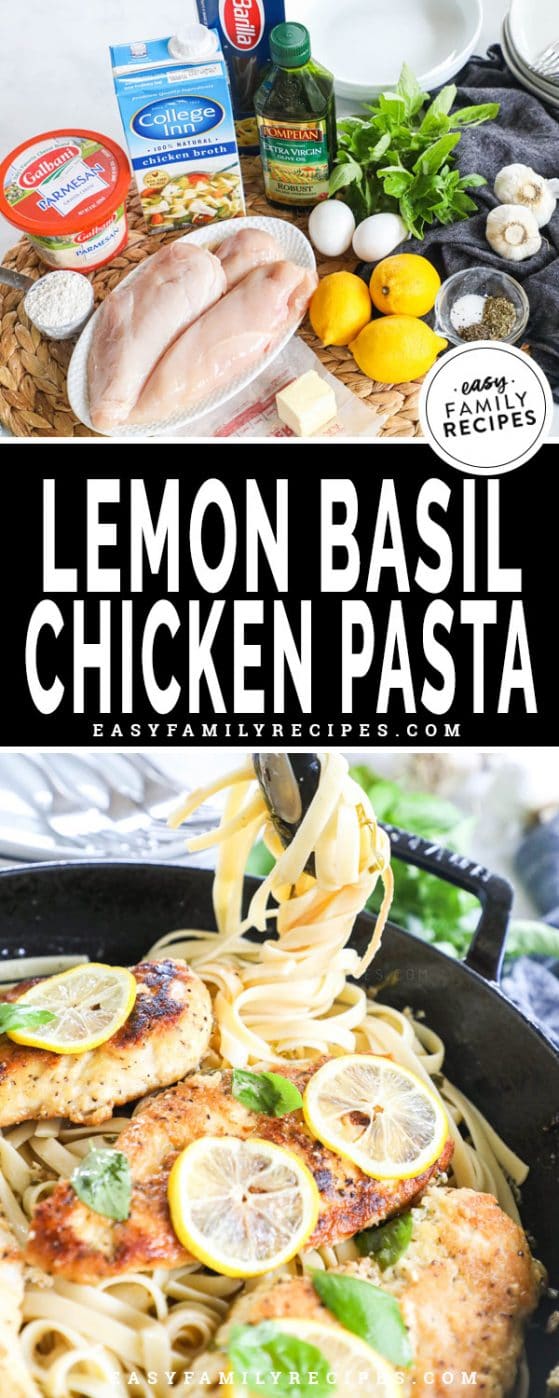 Lemon Basil Chicken Pasta · Easy Family Recipes