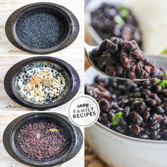 Step by step for making black beans in crockpot