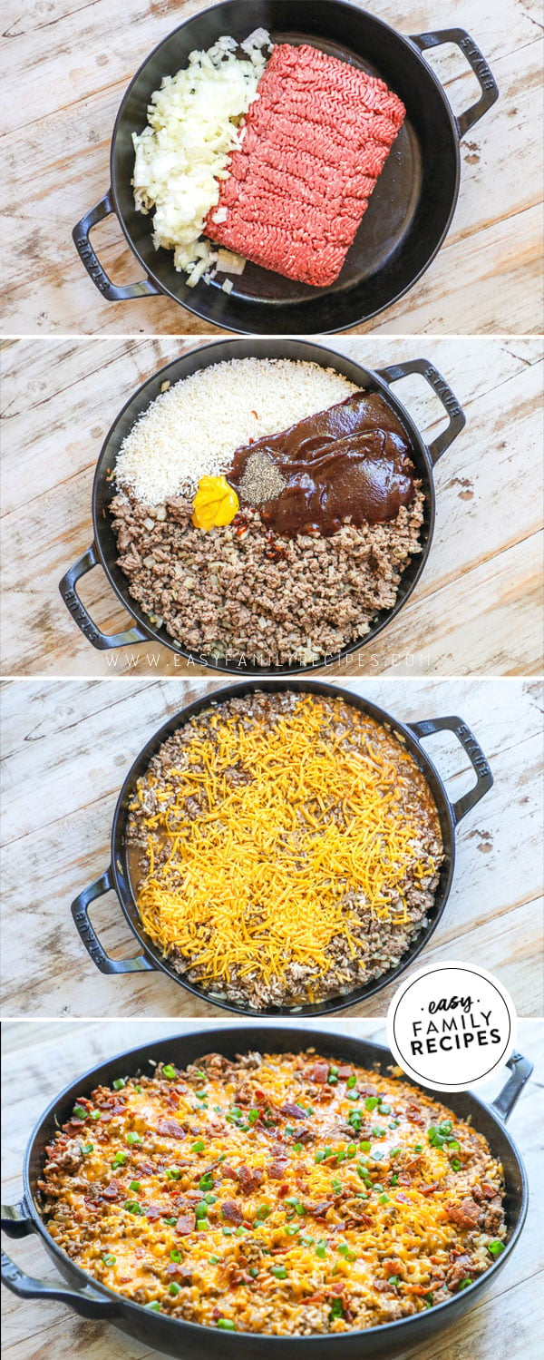 Easy Ground Beef and Bacon Skillet Recipe: Only One Pan