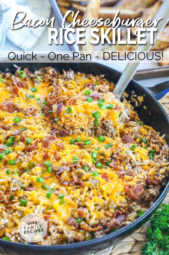 Bacon Cheeseburger Rice Casserole · Easy Family Recipes