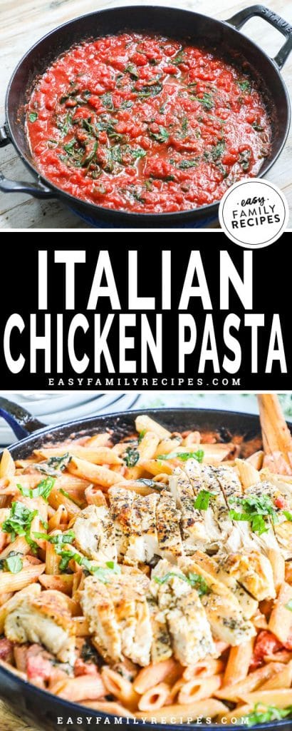 Creamy Italian Chicken Pasta · Easy Family Recipes