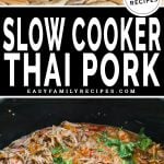 Thai Pork in the crockpot and served over rice