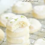 Easy Key lime meltaway cookies prepared and ready to eat.