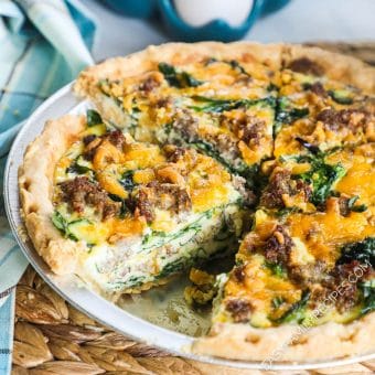 Sausage and Spinach Quiche · Easy Family Recipes