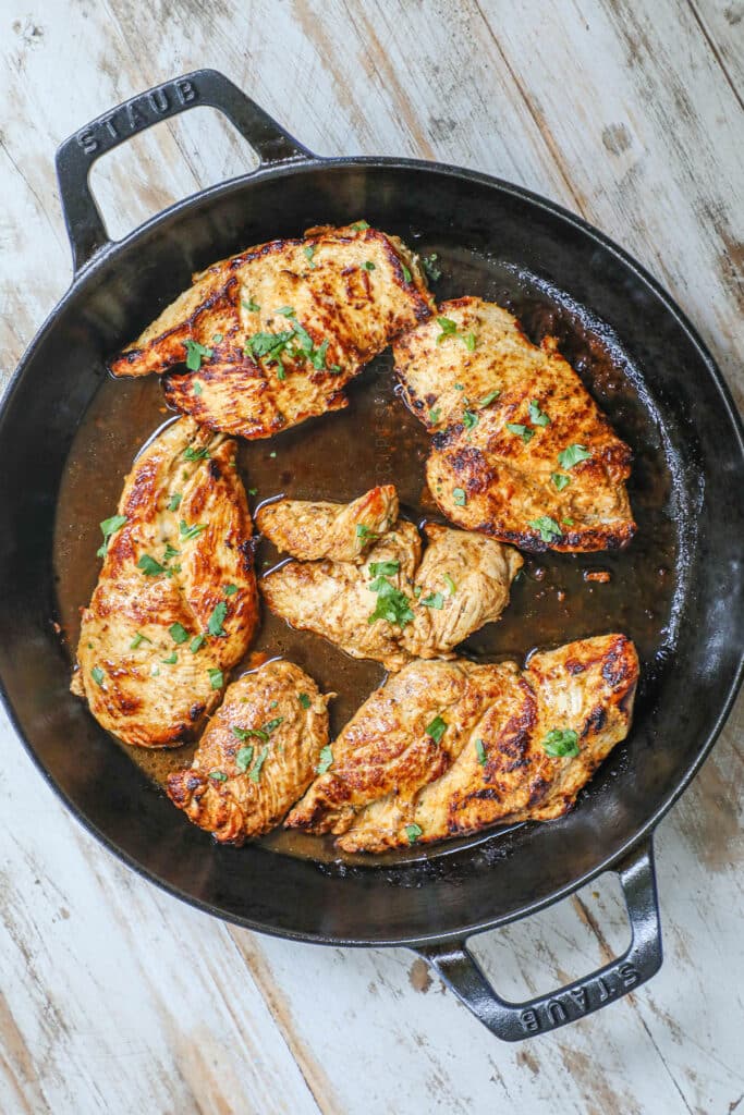 Step 3 how to make pineapple chicken - sear your chicken and cook until fully cooked