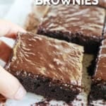 Holding a sliced brownie