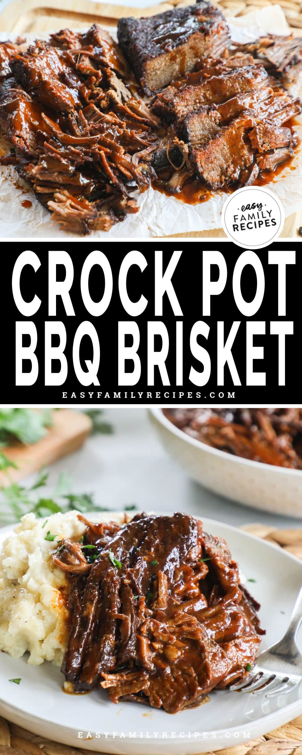 Crock Pot BBQ Brisket · Easy Family Recipes