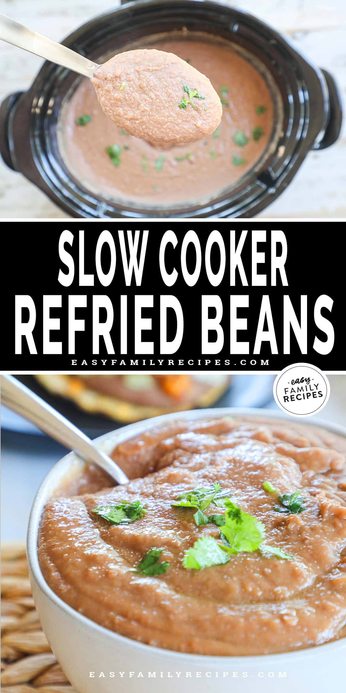 Mexican Style Crock Pot Refried Beans · Easy Family Recipes