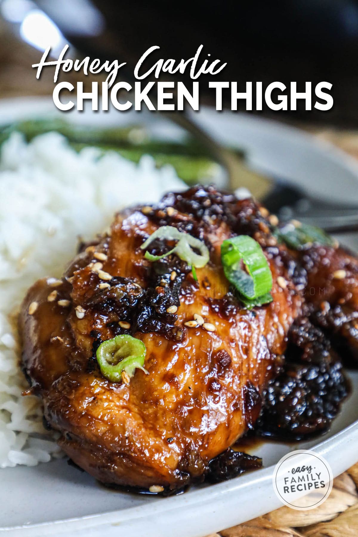 Asian Style Honey Garlic Chicken Thighs · Easy Family Recipes