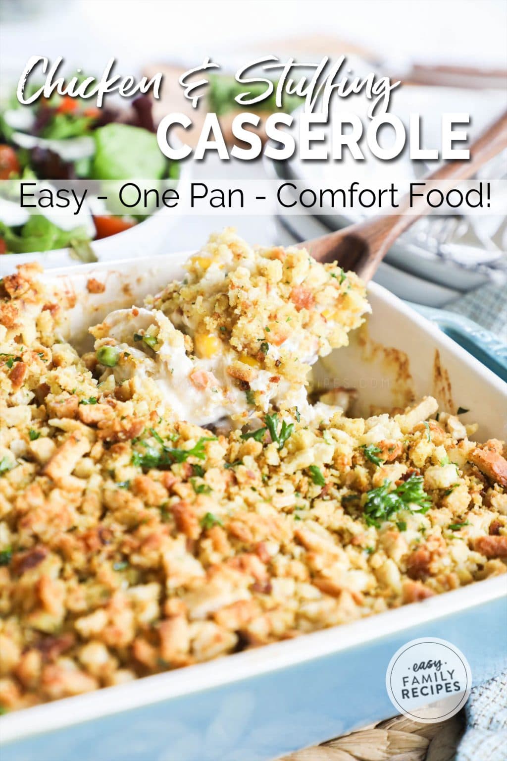 Chicken and Stuffing Casserole with Vegetables · Easy Family Recipes