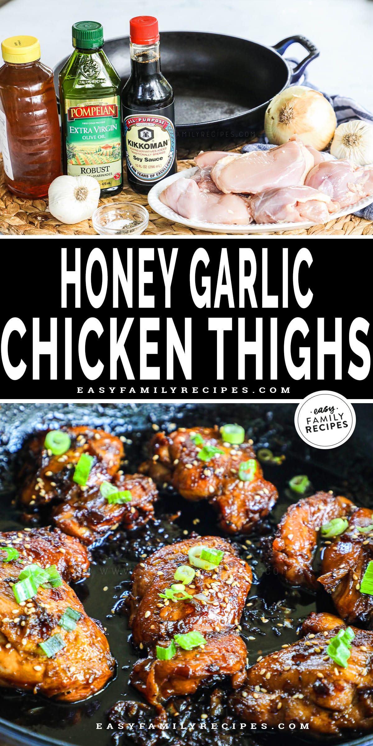 Asian Style Honey Garlic Chicken Thighs · Easy Family Recipes