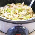 Mississippi Chicken in crockpot with spoon