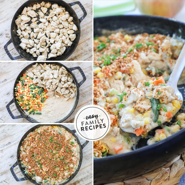 EASY Crustless Chicken Pot Pie · Easy Family Recipes