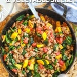 Lean Ground Turkey and Vegetables prepared Italian style.