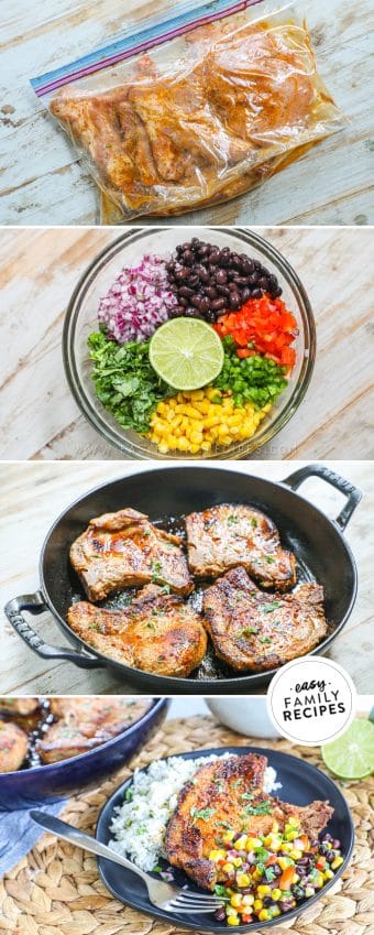 Pan Seared Pork Chops with Corn Salsa · Easy Family Recipes