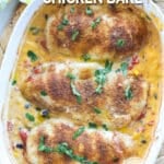 Queso chicken ready to serve for easy dinner!