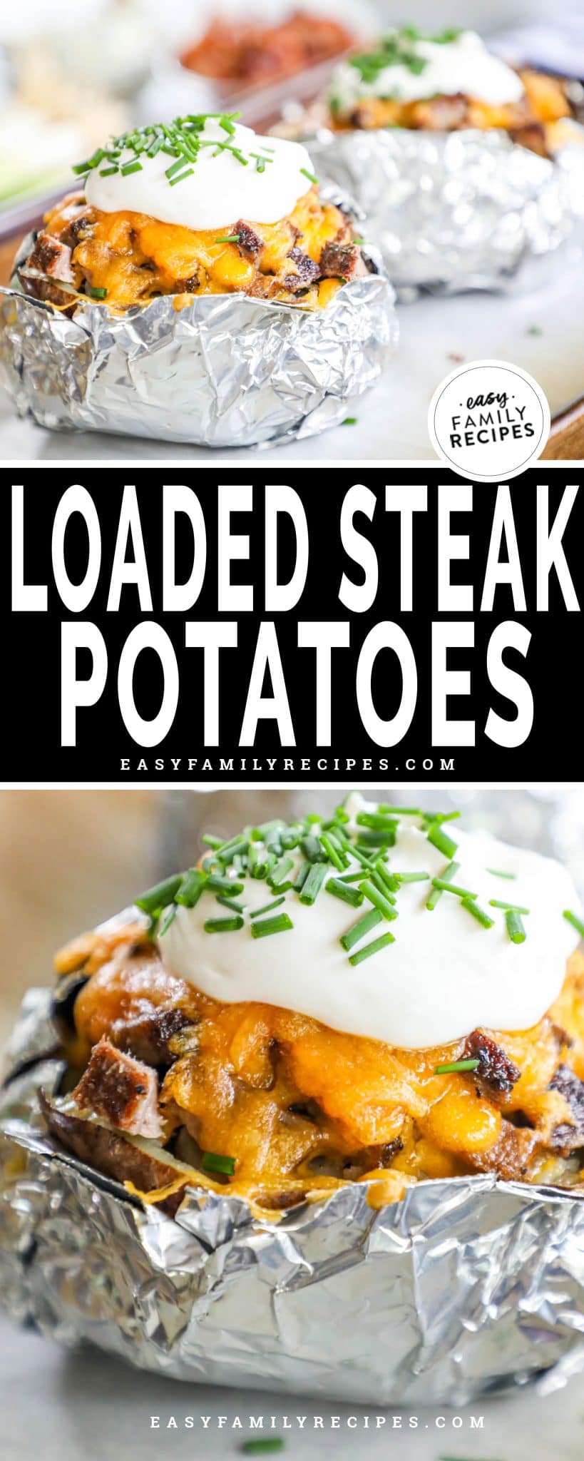 Loaded Steak Stuffed Baked Potatoes · Easy Family Recipes