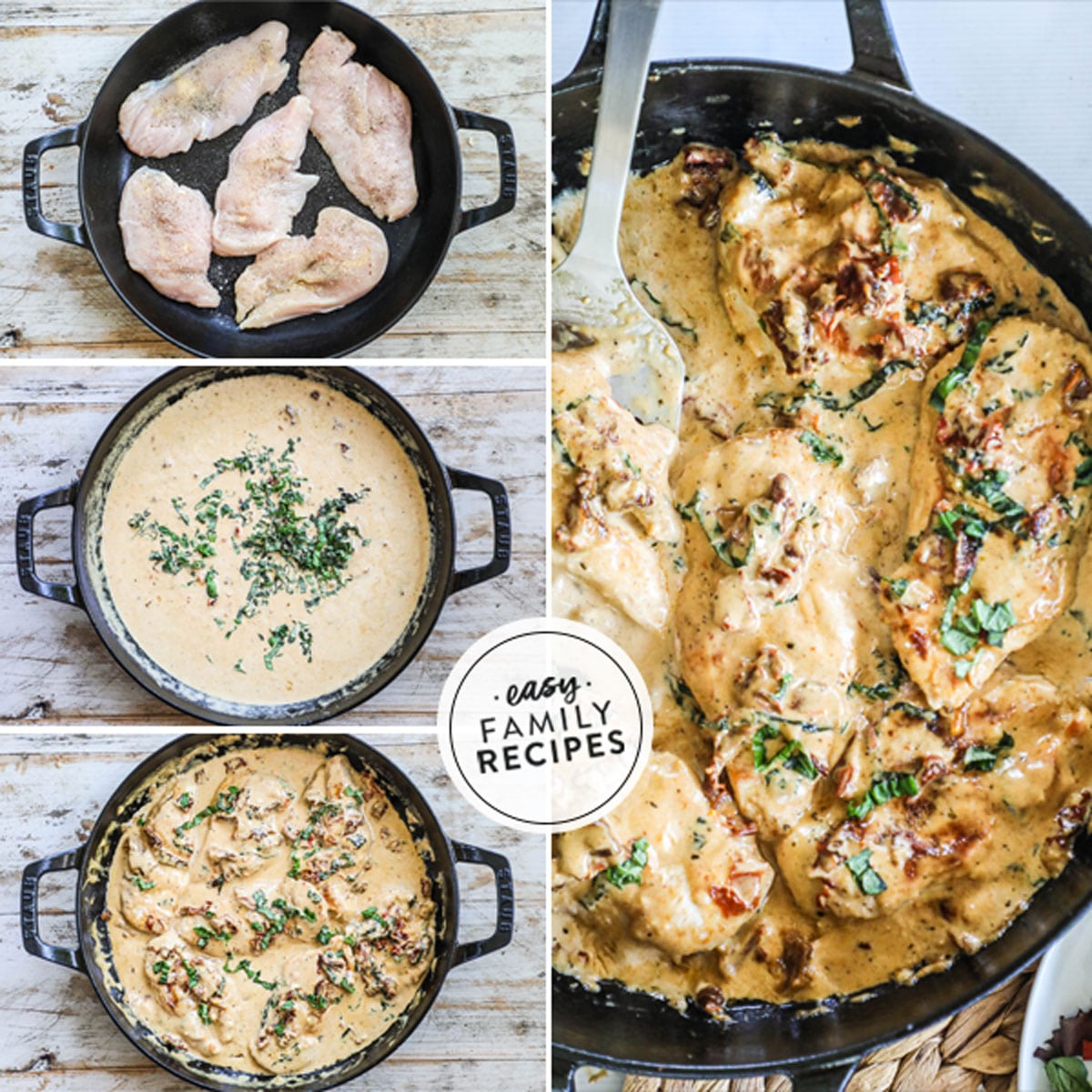 Sun Dried Tomato and Basil Chicken · Easy Family Recipes