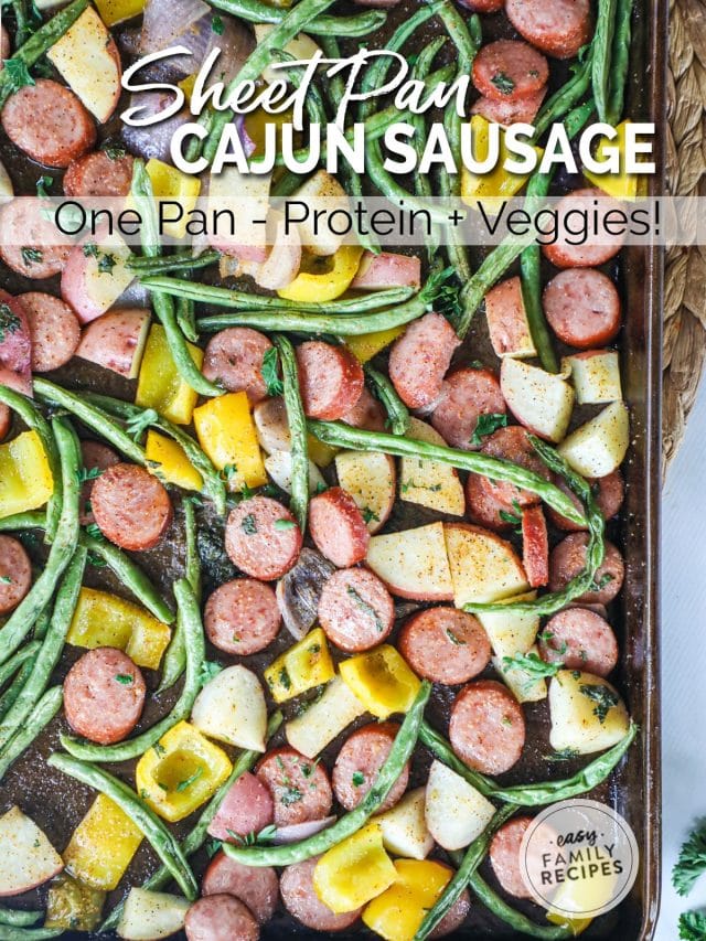 Sheet Pan Sausage & Veggies with Cajun Butter Sauce