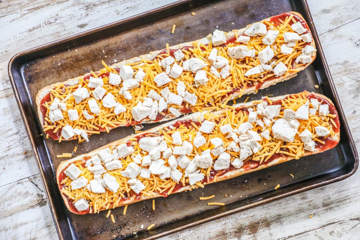 BBQ Chicken French Bread Pizza-20