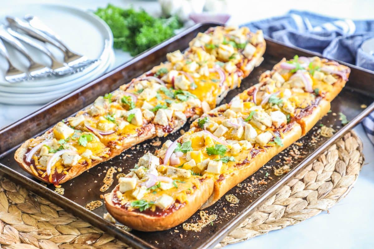BBQ Chicken French Bread Pizza-31