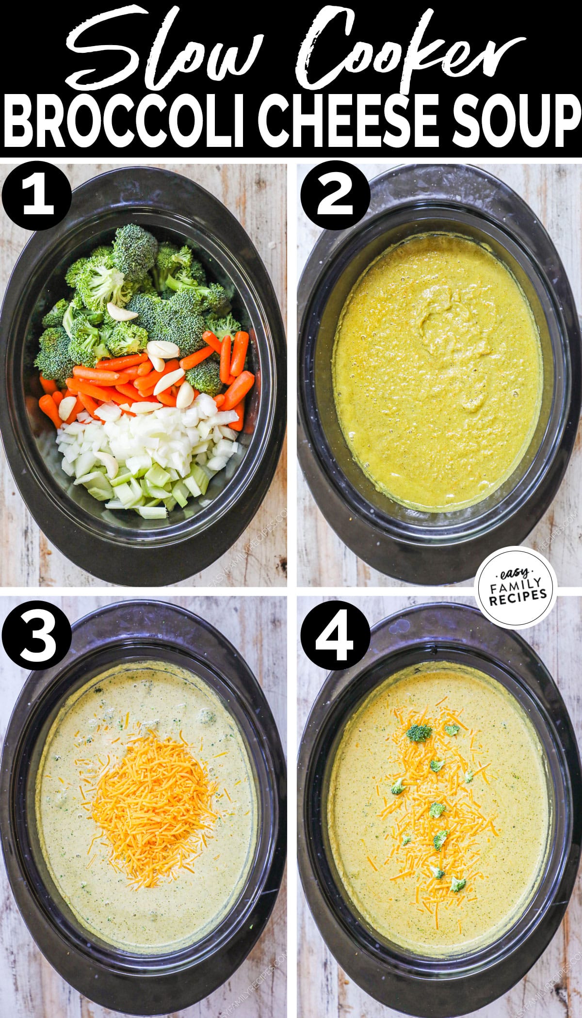 Easy Crock Pot Broccoli Cheese Soup · Easy Family Recipes