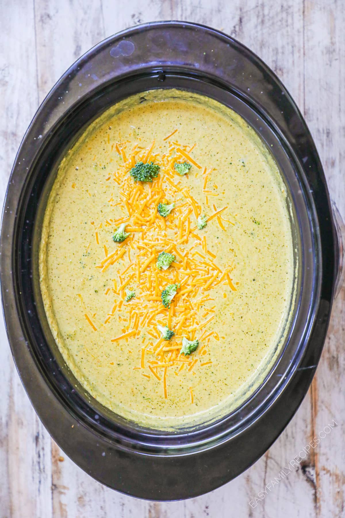 Easy Crock Pot Broccoli Cheese Soup · Easy Family Recipes