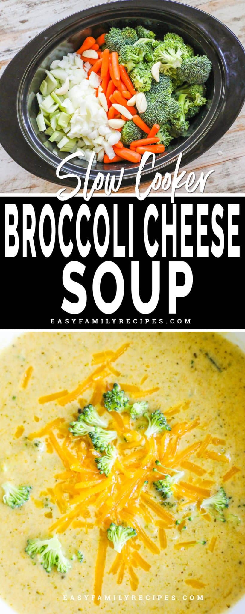 Easy Crock Pot Broccoli Cheese Soup · Easy Family Recipes