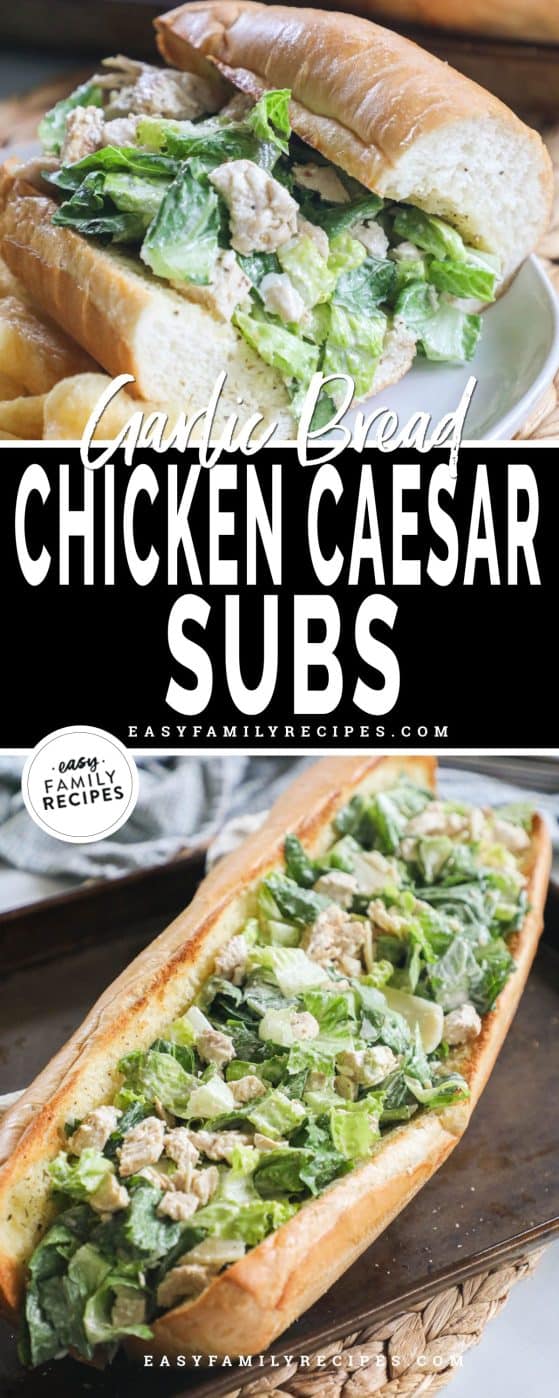 Garlic Bread Chicken Caesar Sandwich · Easy Family Recipes