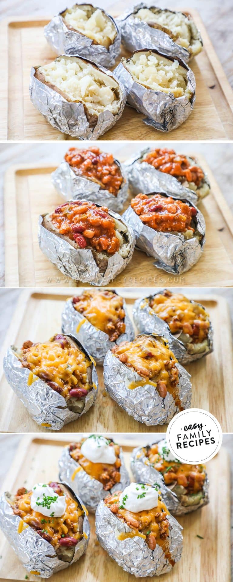 Stuffed Chili Baked Potatoes · Easy Family Recipes