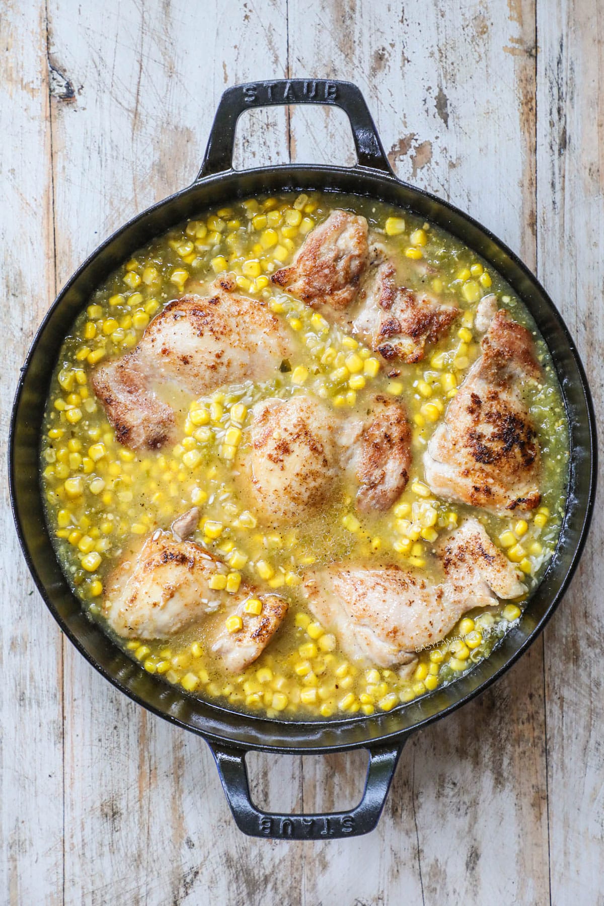 Steps to make Salsa Verde Chicken - Step 3)simmer with chicken