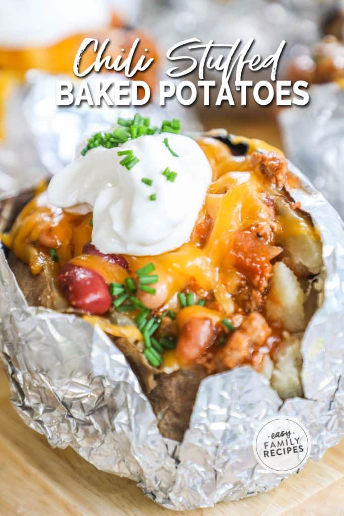 Stuffed Chili Baked Potatoes · Easy Family Recipes