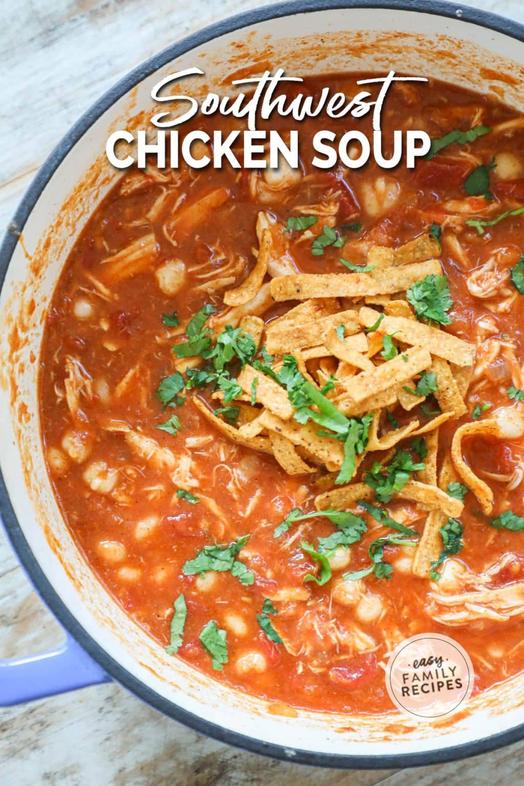 Southwest Chicken Soup {Chili's Copycat} · Easy Family Recipes