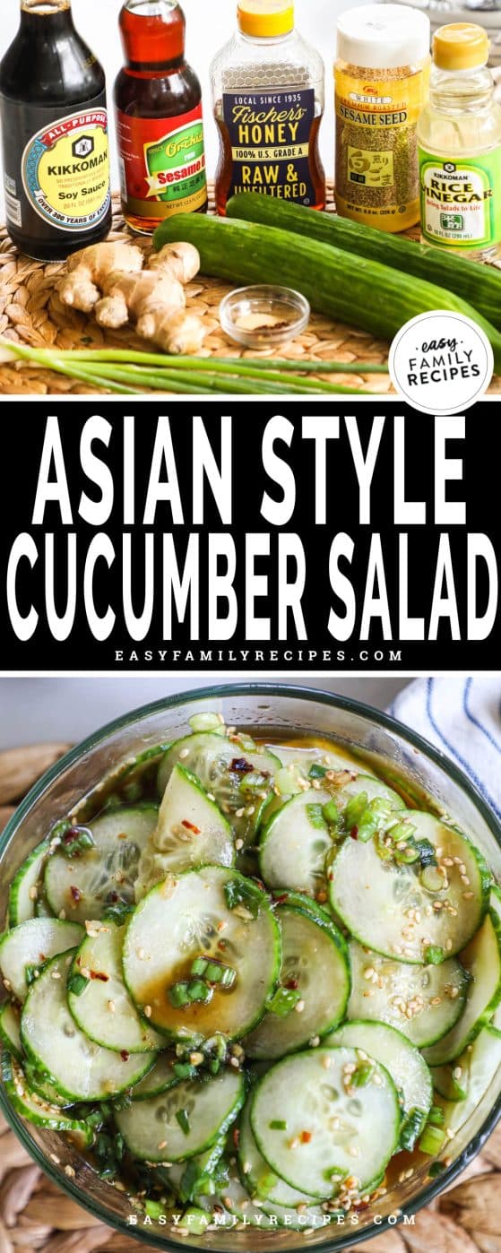 Asian Cucumber Salad with Ginger Soy Dressing · Easy Family Recipes