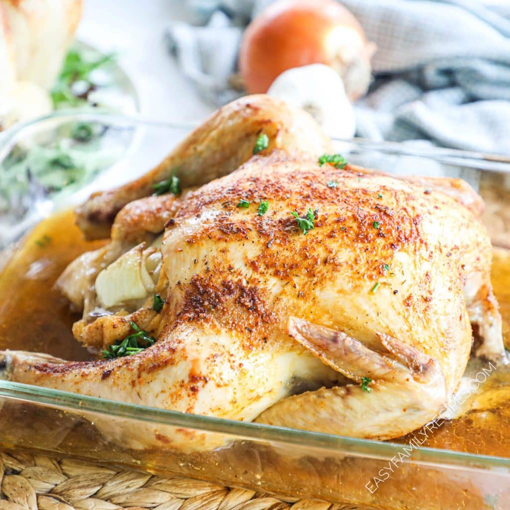 Baked Rotisserie Chicken made in the Oven · Easy Family Recipes